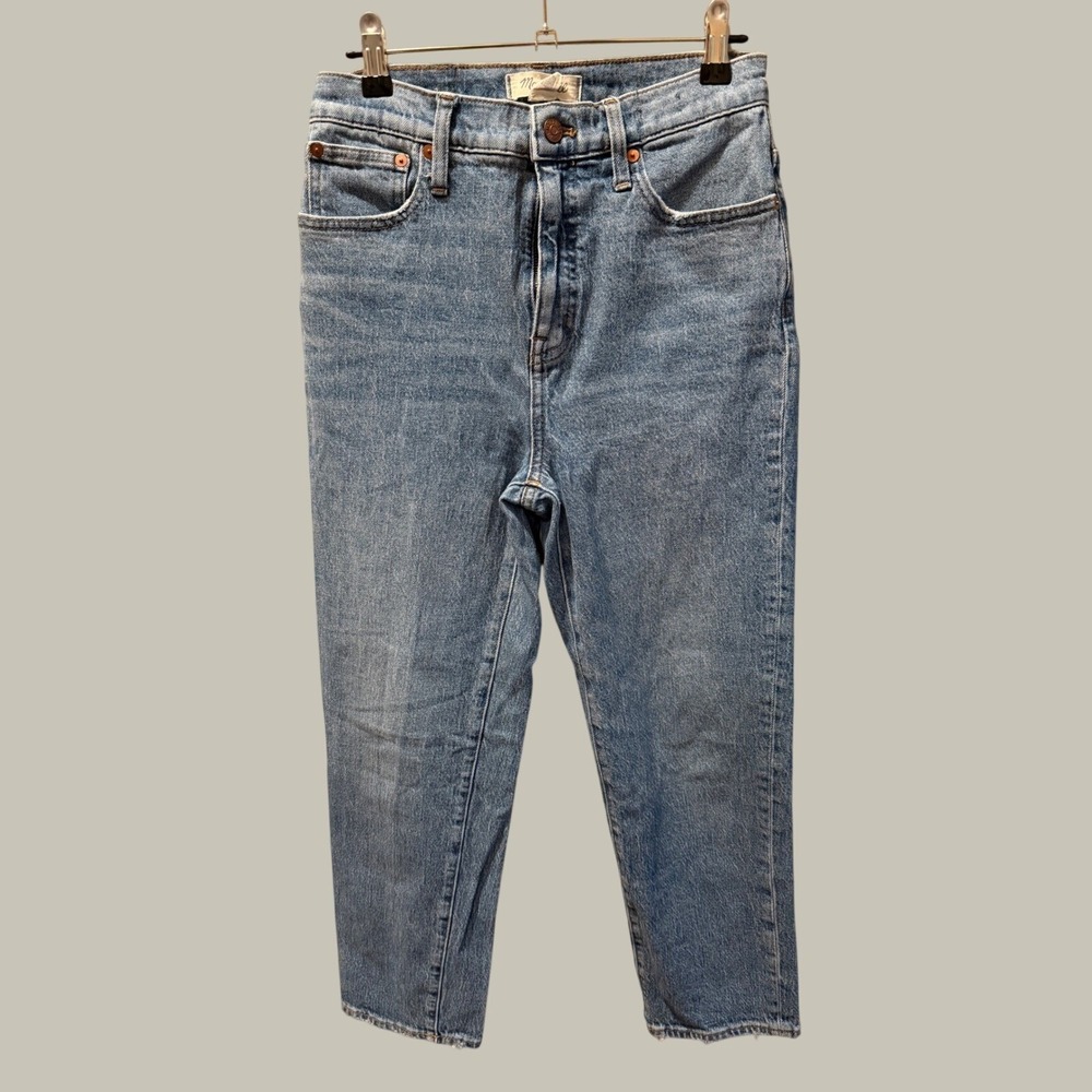 Madewell Classic Straight Jean Medium Wash High Rise Denim Size 26